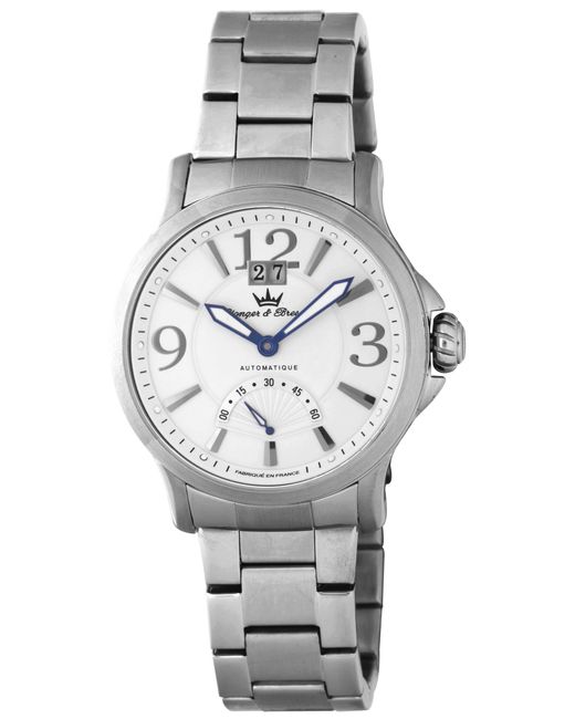 Yonger Gray Stainless Steel Dial Date Watch for men