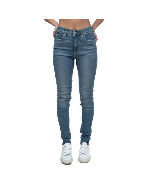 Levi's Dames 720 High Rise Super Skinny Jeans In Lichtblauw in het Blue