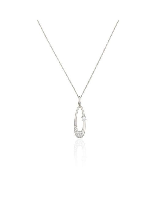 Orphelia Metallic 925 Sterling Chain With Pendant