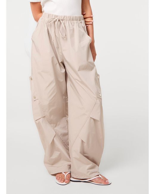 Pink Vanilla Natural Pocket Detail Wide Leg Cargo Trousers