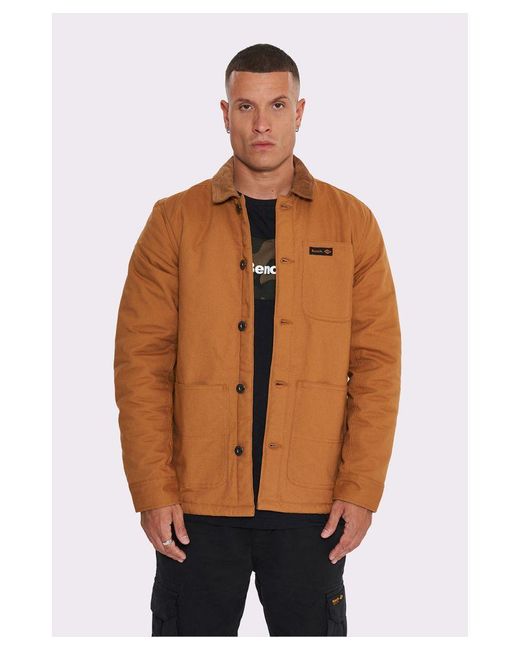 Bench Brown 'clemens' Sherpa Lined Jacket for men