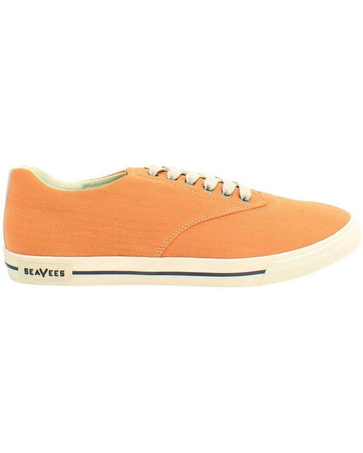 Seavees Orange Hermosa Surfwash Plimsolls Canvas for men