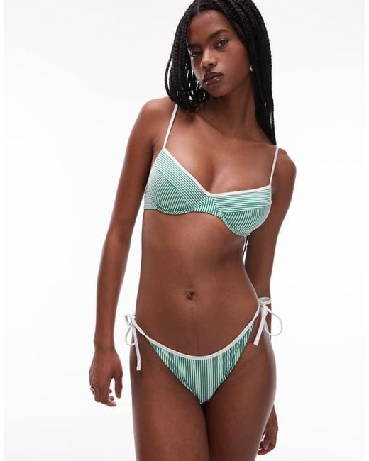 Tommy Hilfiger Green String Bikini Bottoms
