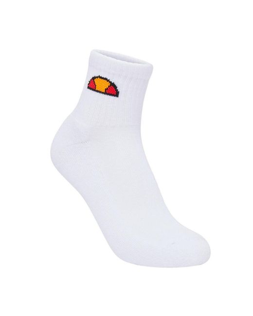 Ellesse White Tallo Ankle Socks (Pack Of 3) Cotton for men
