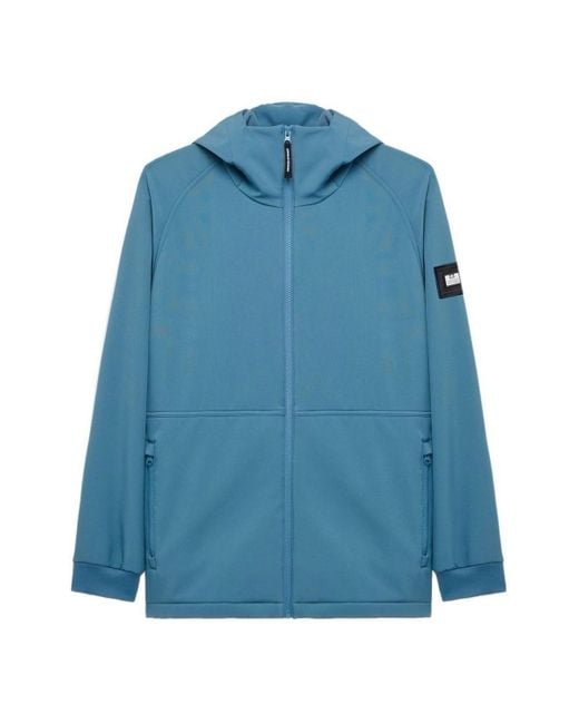 Weekend Offender Stipe Soft Shell Jacket (blauw) in het Blue voor heren