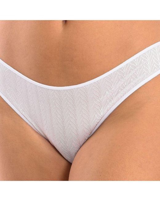 Selene White Microtulle Bikini Bottoms 3095