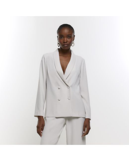 River Island White Blazer Button Up