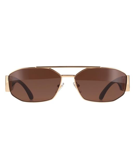 Versace Brown Rectangle Dark Ve2287 Metal