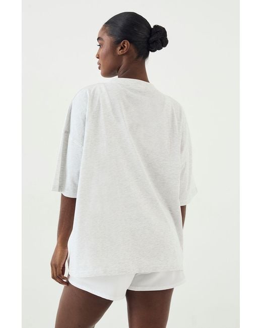 DSGN Studio White Applique Oversized T-Shirt