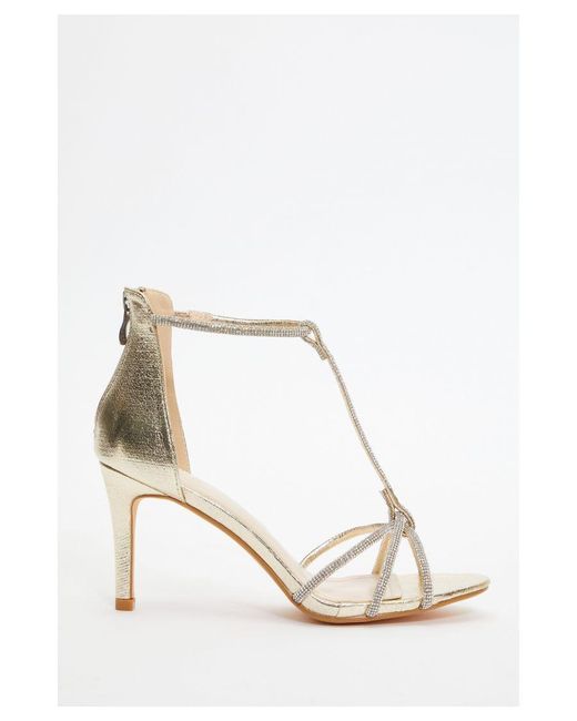 Gold heels quiz top