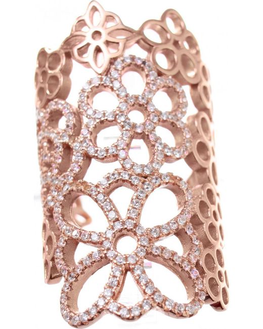 Folli Follie Pink 3R15S135Rc-52 Ladies Ring