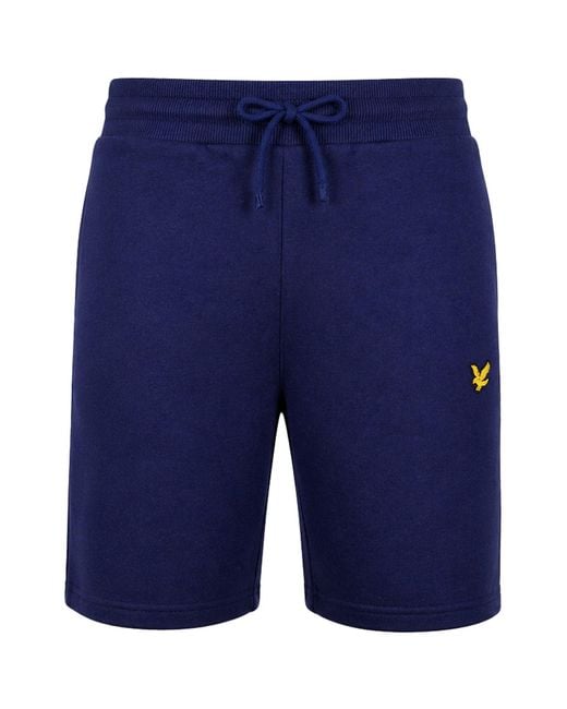 Lyle & Scott Blue Contrast Piping Shorts for men