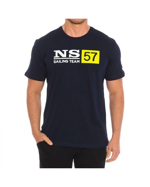 North Sails T-shirt Korte Mouw 9024050 Man in het Blue voor heren