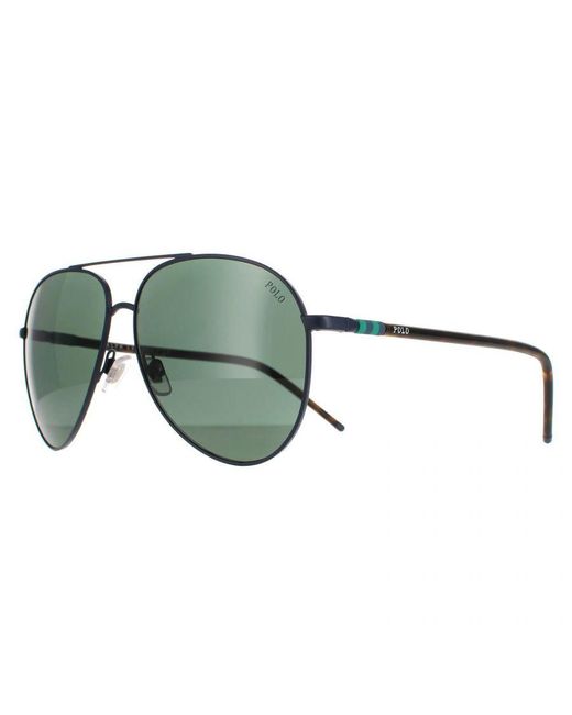 Polo Ralph Lauren Green Aviator Matte Sunglasses for men