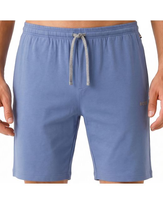 Boss Blue Cotton Sports Shorts 50515314 for men