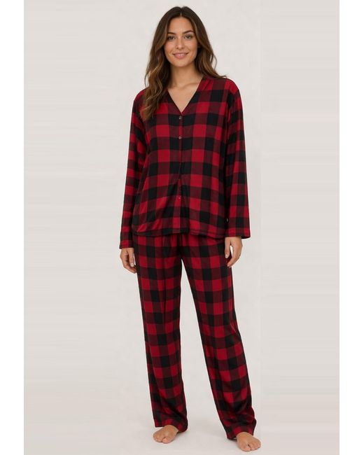 Gap Red Pyjama Flannel Sleep Set