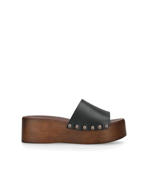 Steve Madden Brown Leather Conga Sandals
