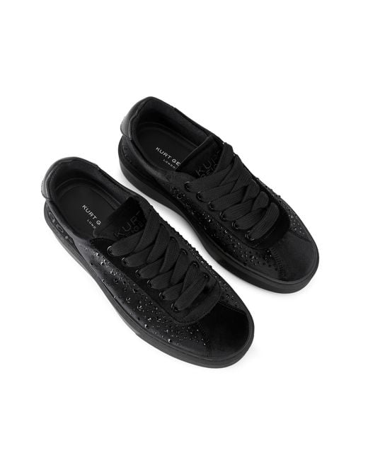Kurt Geiger Black Leather Albion Retro Sneakers for men