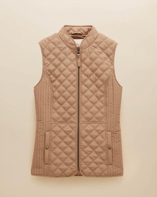 Joules Natural Minx Diamond Quilt Gilet
