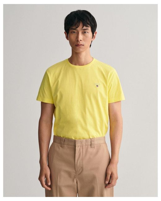 Gant Yellow Original T-Shirt for men