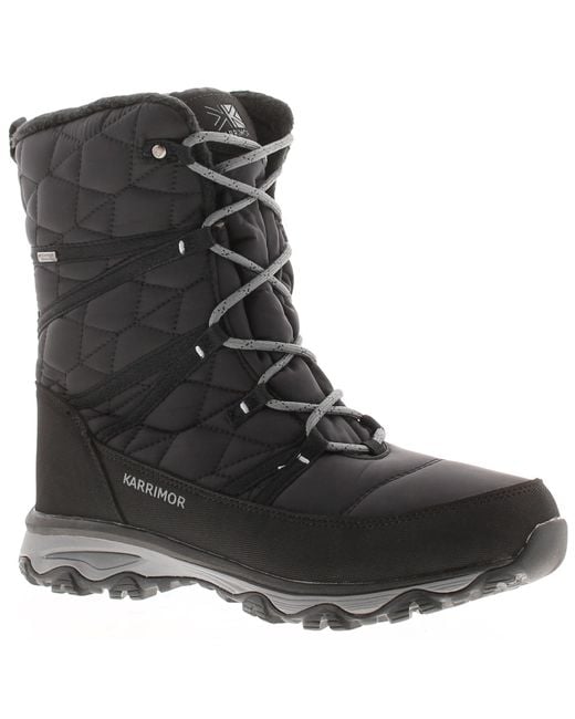 Karrimor Black Walking Boots Polar Quilt 2 Lace Up