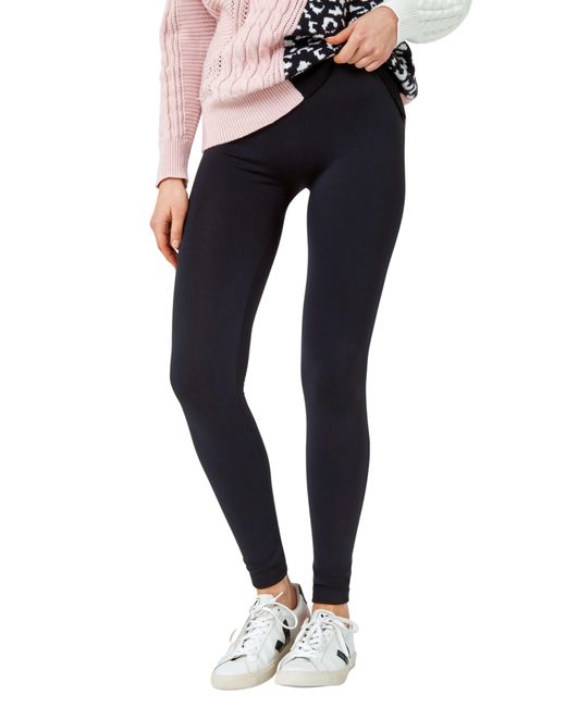 Roman Black Fleece Lined Leggings