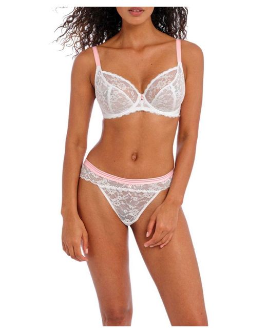 Freya White Offbeat Plunge Bra