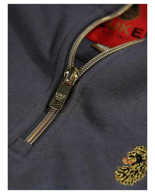 Luke 1977 Blue Higgs Quarter-zip Sweat Grey for men