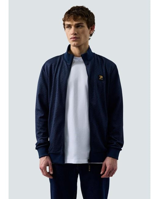 Patrick Blue Patterson Track Top
