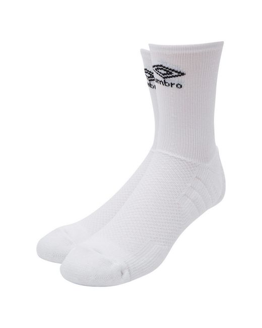 Umbro White Pro Tech Logo Socks for men