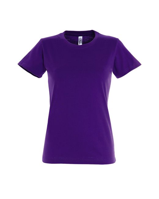 Sol's Purple Ladies Imperial Short-Sleeved T-Shirt (Dark)