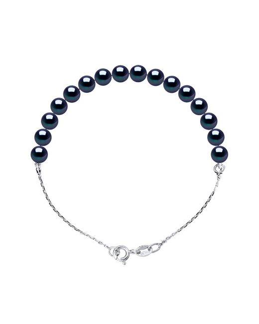 Ateliers Saint Germain Blue Bracelet Real Cultured Freshwater Pearl Round 6-7 Mm