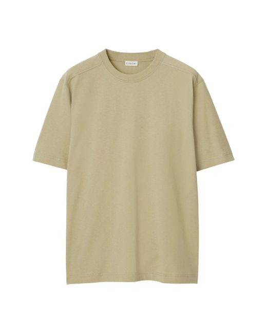 Burberry Green Oversize Crewneck Neutral T-Shirt Cotton for men