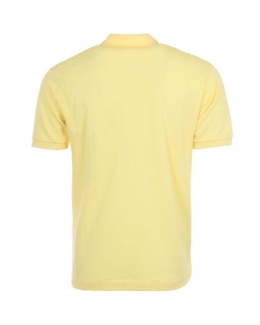 Lacoste Yellow Classic Fit L.12.12 Short Sleeve Polo Shirt for men