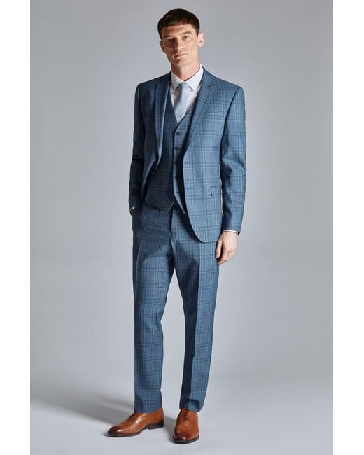Ted Baker Blue Long Sleeve Slim Fit Suit Jacket for men