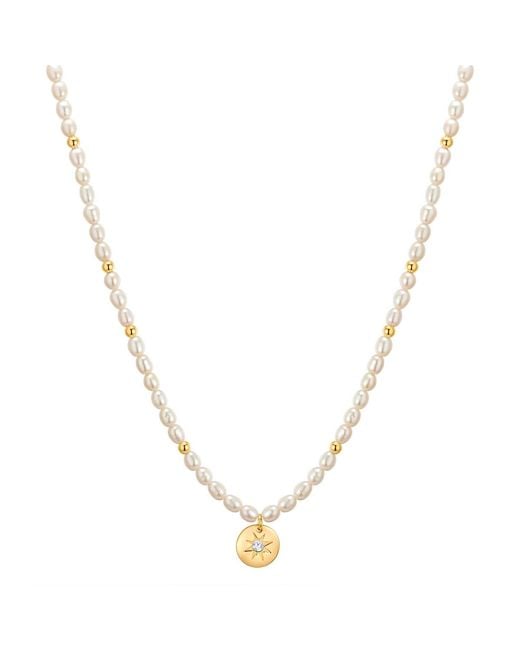 YOKOAMII Metallic Necklace Metal