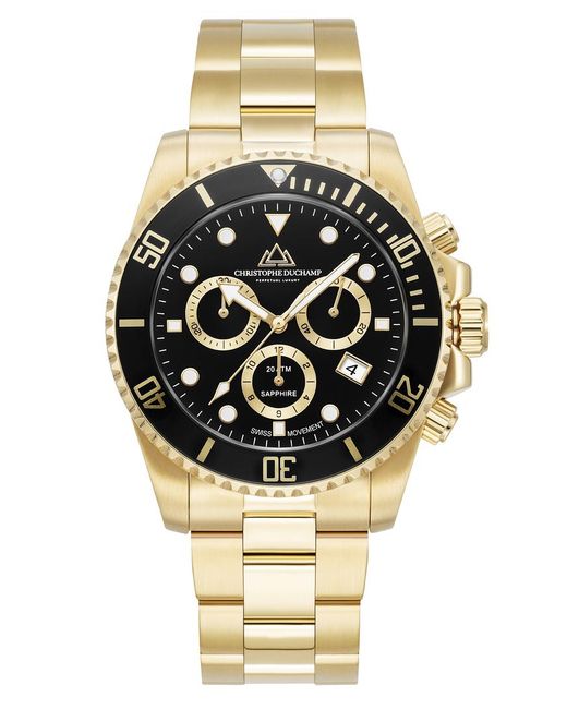 Christophe Duchamp Metallic Marine Chrono Watch 42Mm for men