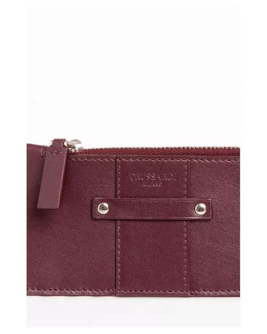 Trussardi Purple Leather Wallet for men