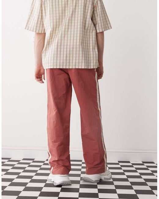Prohibited Pink Stripe Trackpants for men