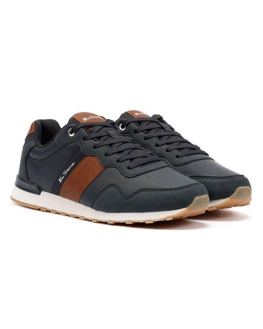 Ben Sherman Blue Owen Retro Tan/ Trainers for men