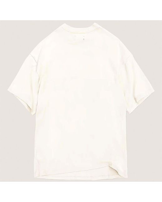 Lyph White Punk Lettering Crew Neck Short Sleeve T-Shirt for men