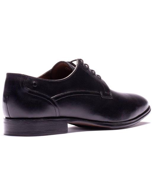 Base London Blue Vance Leather Derby Shoes for men