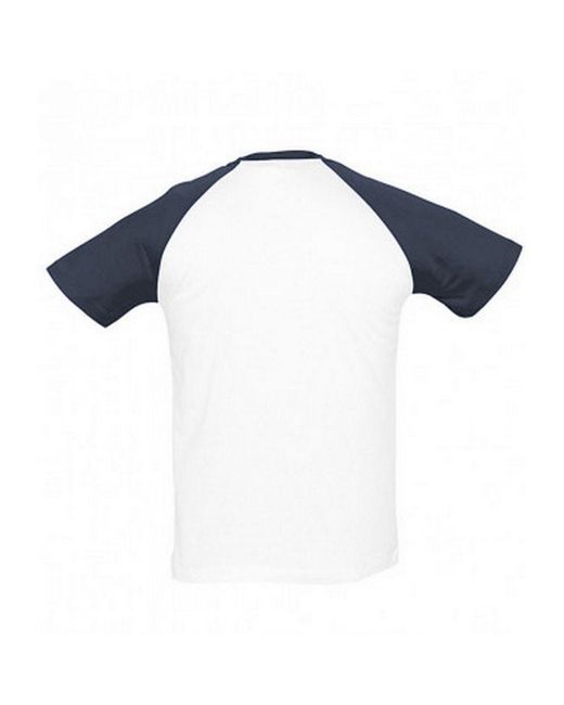 Sol's Blue Funky Contrast Short Sleeve T-Shirt Cotton for men