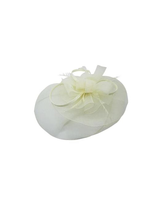 SVNX Natural Large Double Layer Floral Feather Fascinator