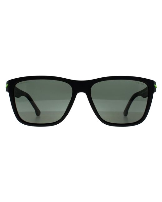 Police Black Rectangle Matte Polarized Splb38E Tailwind 3