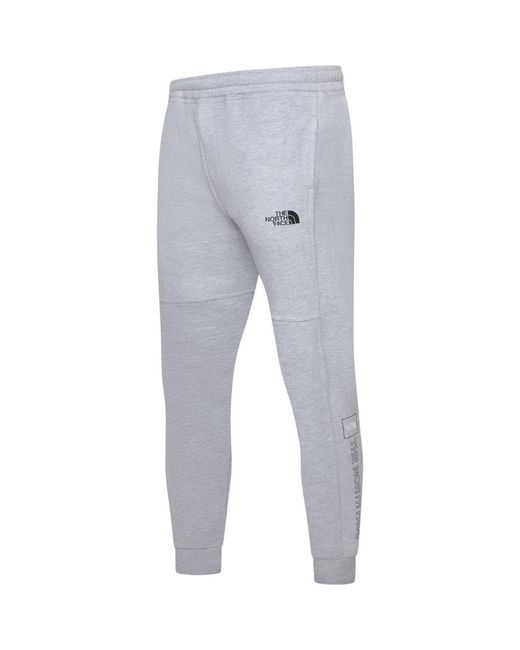 The North Face Gray M Outline Logo Box Joggers Cotton for men