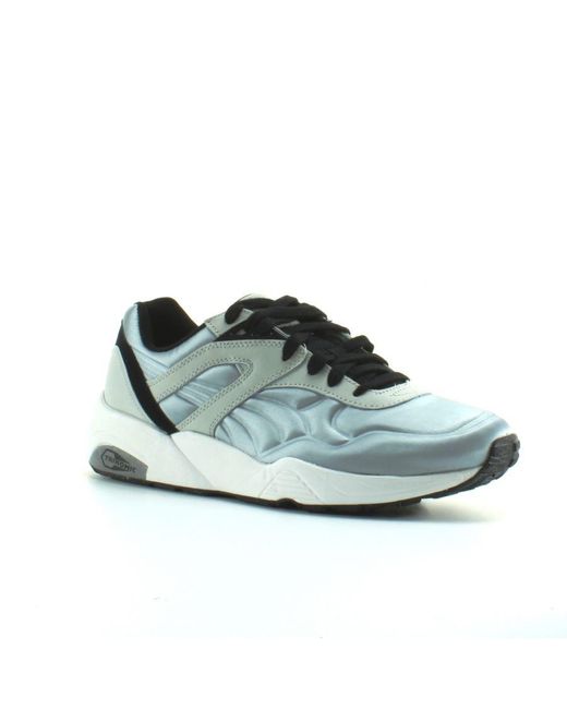 PUMA Blue Trinomic R698 Matt & Shine Textile Lace Up Trainers 359305 03 for men