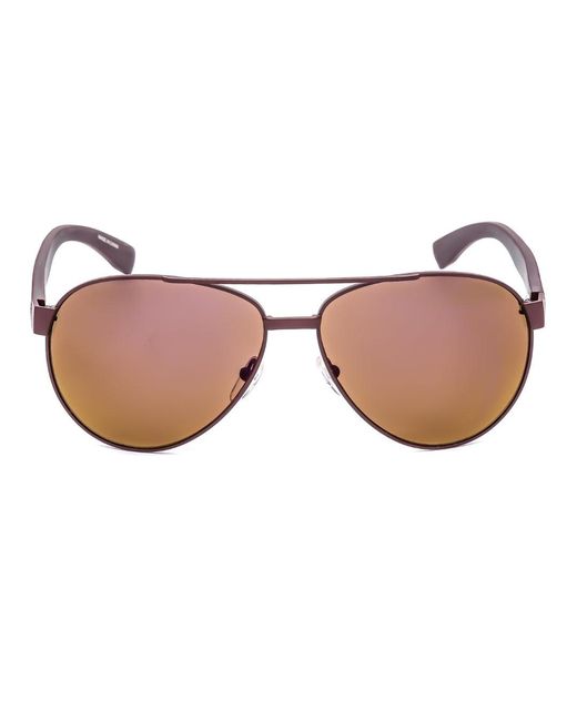 Lacoste Brown Matte Framed Lensed Sunglasses Metal