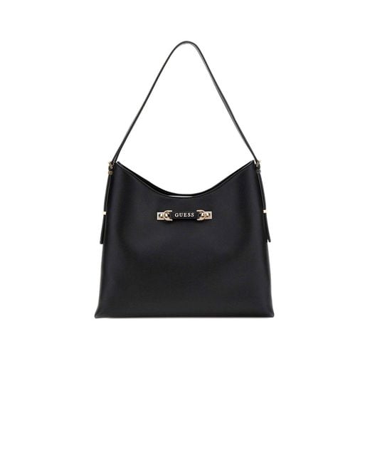 Guess Black Lefia Große Hobo-Tasche