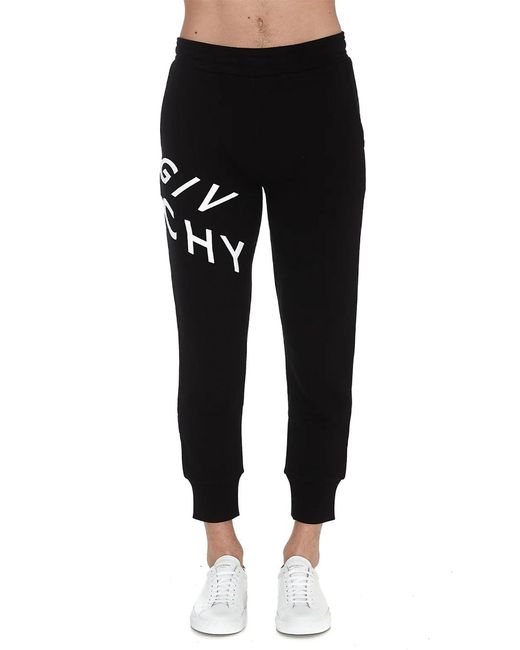 Givenchy Black Refracted Embroidered Logo Joggers for men